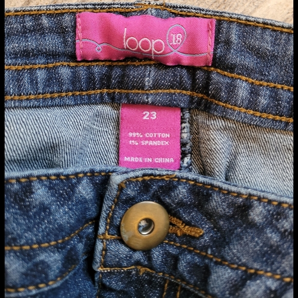 Loop 18 Skinny Denim Blue Jeans Size 23 - Picture 4 of 8